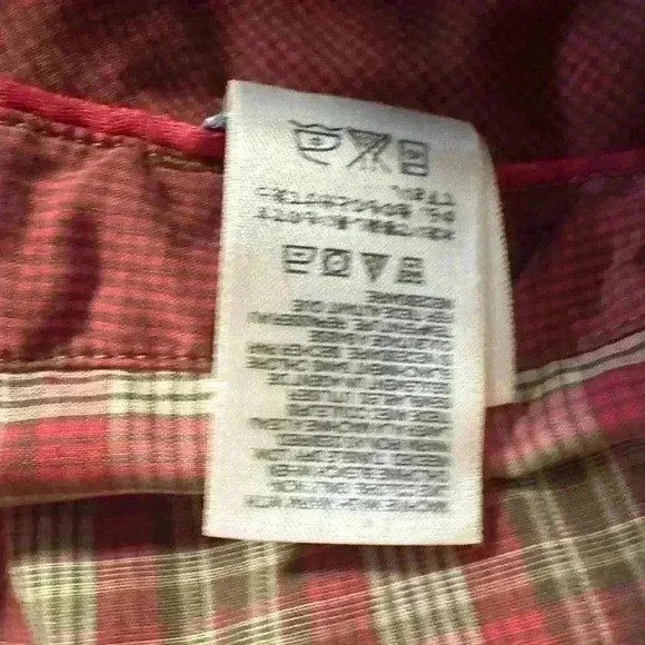 The North Face Plaid Button Up Shirt S/P Red Brown for Women with Embroidery - Picture 15 of 16